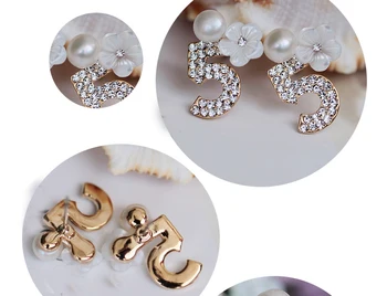 Wykwintne biżuteria z ozdobą w postaci kryształów i pereł, małe kolczyki/akcesoria damskie hurt/brincos femininos/букле d ' Ouray/bijoux femme