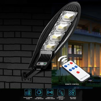 Lampy uliczne LED 80В na świeżym powietrzu w Słoneczny kinkiet Czujnika ruchu odporny na wodę lampy Uliczne Regulacją Jasności z Pilotem