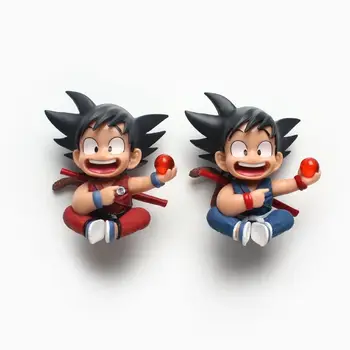 13 cm Dragon Ball Anime Son Goku Q Wersja Figurka Kawaii Osobowość Model Zabawki dla Dzieci Samochodowe Ozdoby Świąteczne Prezenty