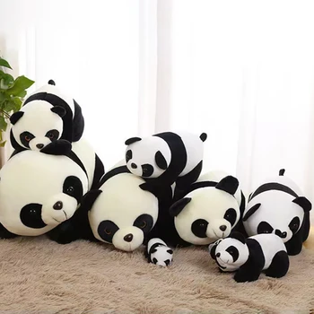 25 cm Pluszowe Zabawki Panda Miękkie Miękkie Lalki Zwierząt Porcelany Panda Pluszowa Sofa Dekoracji Samochodu Poduszka Dzieci Urodziny Prezenty