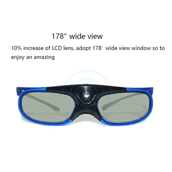 3 Zestawy Akumulatorów okulary DLP Link 3D z aktywnymi migawkami Dla punktów Xgimi Z3/Z4/Z6/H1/H2 Nakrętki