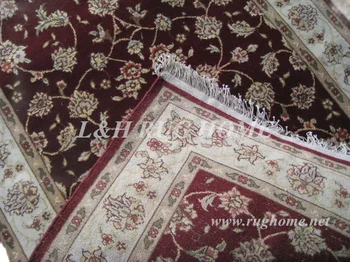 Darmowa wysyłka Perski dywan 3 'X5'160 Linii, perski dywan ręcznie, wełna i jedwab, mieszane malowane nici