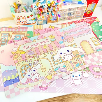 Anime Sanrio Hello Kittys Kuromi Podkładka pod Mysz Kawaii Cinnamoroll Kreskówka Piękno Komputer PU Tenis Mata Zabawki, Prezenty Dla Dziewczynek