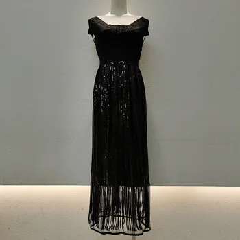 2021 modne suknia kobieca nowa długa банкетное sukienka z cekinami socialite szlachetny temperament spódnica