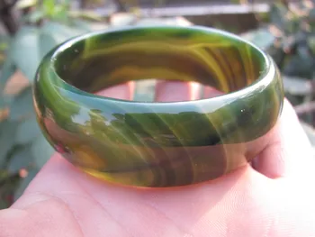 Bransoletka z naturalnego kryształu kwarcu z zielonym агатом 0
