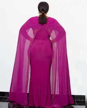 Seksowna Perła Sukienka Syrena Dla Imprez, Kobieca Sukienka Z Długim Rękawem, Rękaw Płaszcza Sukienka Na Studniówkę, Odzież Afryki