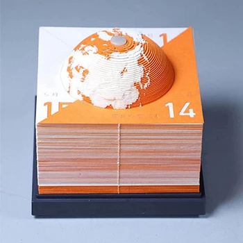 2022 3D Ziemski Kalendarz Notatnik Innowacyjny 3D Papierowe Rzeźby Kalendarz Artystyczny Model Ziemi Tenis Kalendarz
