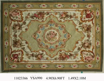 Francuski dywan Aubusson Aubusson Savonnerie, francuski ogród ręcznie, pięknie haftowane tkaniny dywany New Listing