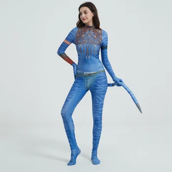 Gorący Film Avatar Neytiri Cosplay Kostium Strój Z Elastanu Zentai Body Kostium Na Halloween Dla Dorosłych Kobiet Anime Odzież 1